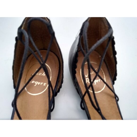 Jack Rogers Women's Black Jolie Lace Up Flats, Size 8.5M - Picture 8 of 8